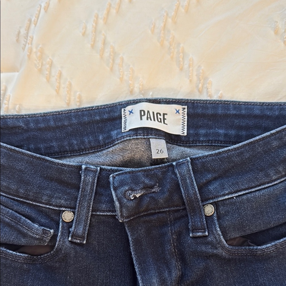 PAIGE Blue Premium Denim Jeans with Classic Indigo Wash